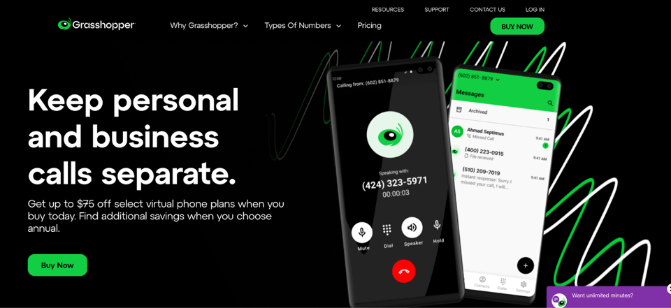 Grasshopper is one of the best RingCentral alternatives for budget conscious small business users