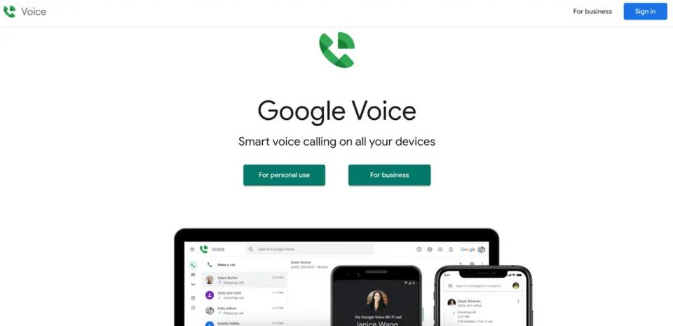 Virtual phone number provider #5: GoogleVoice