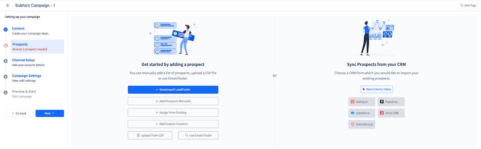 SmartReach.io can integrate with any CRM natively and bi-directionally using a tool such as Zapier