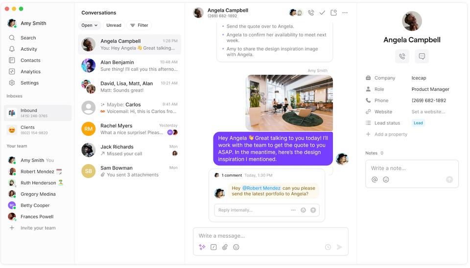 OpnePhone, provides one of the best alternatives to Aircall that small teams can use