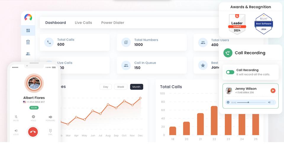 CallHippo is another team based calling tool where you can get a second phone number without needing a sim card or landline. It's a good tool for the large teams