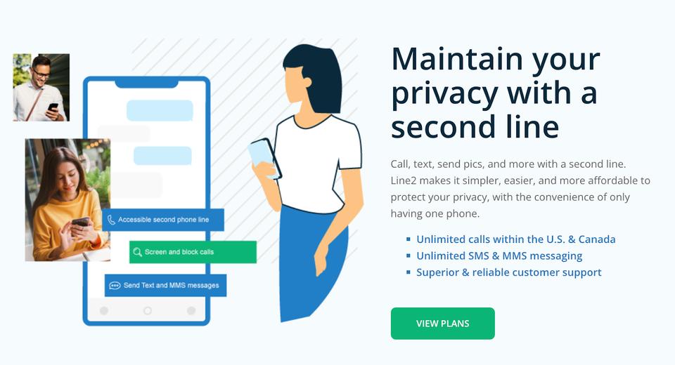 Line2 is a simple business phone system that can be used to opt for a second phone number