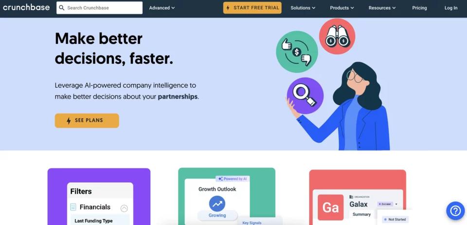 Data enrichment tools - crunchbase
