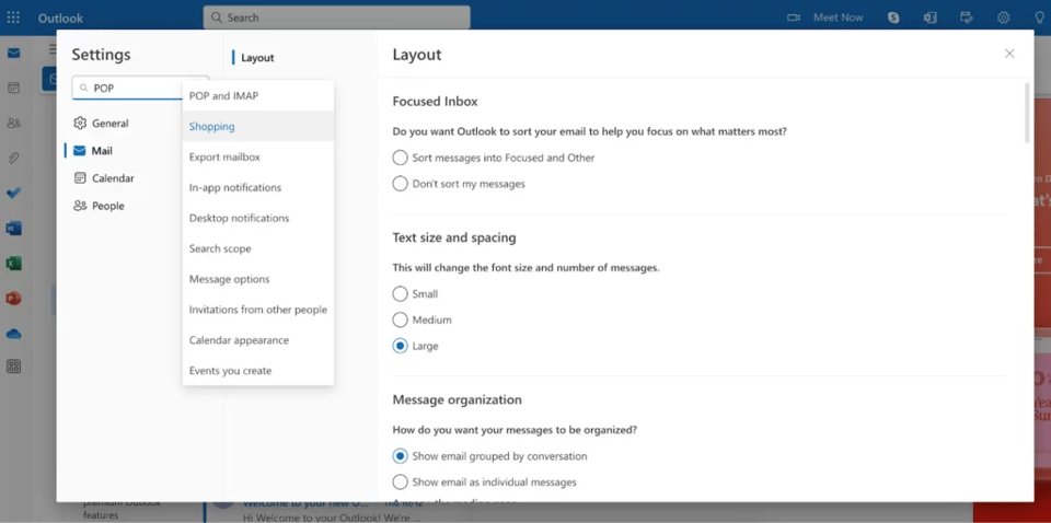 Outlook SMTP settings