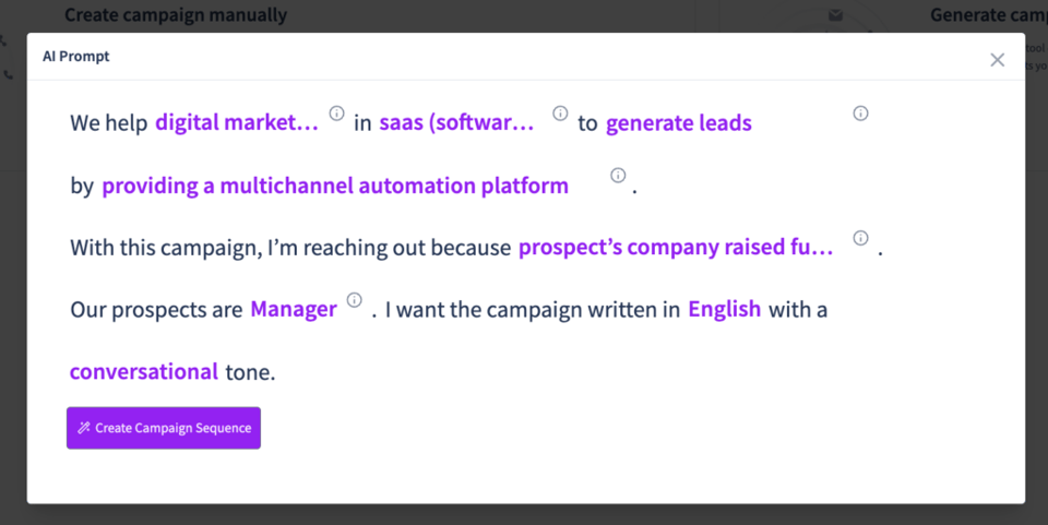 AI email generator by SmartReach.io