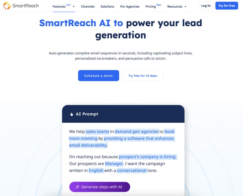 Email salutations with SmartReach.io