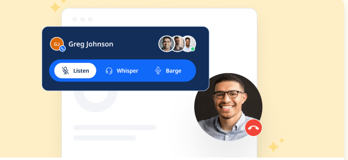 Listen, whisper and berge-in during the call to help the sales teams answer the customer objections swiftly