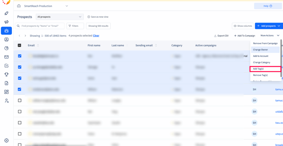 What's the most efficient way to import and organize large prospect lists for cold email campaigns