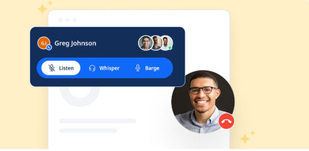 Call live coaching feature for guiding sales reps during the call