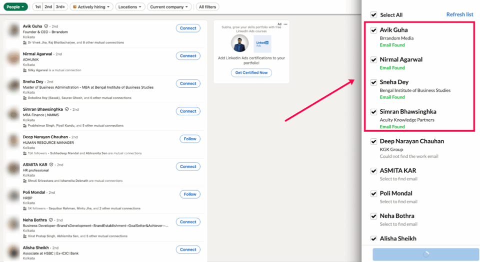 Prospectdaddy is a Chrome extension that finds emails directly from LinkedIn profiles and lets you add those contacts into SmartReach.io sequences