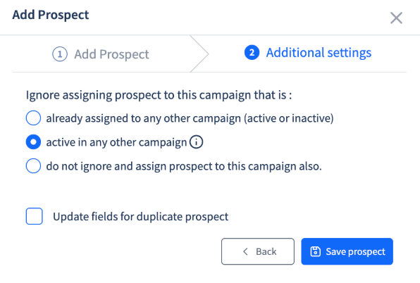 How do I prevent sending duplicate emails to the same prospect across multiple campaigns